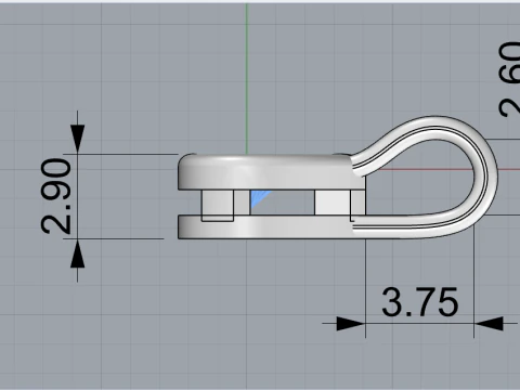 Pear shape pendant model 791 3D Print Model