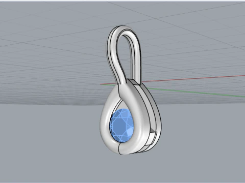 Pear shape pendant model 791 3D Print Model