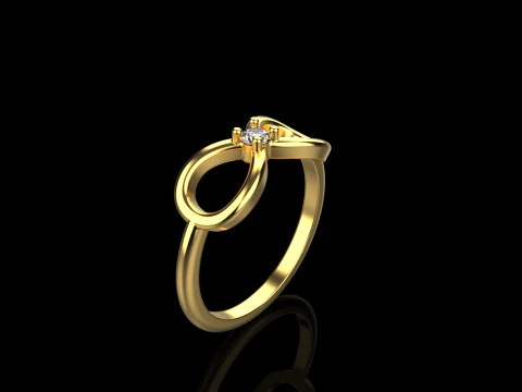 Infinity sign ring model 790 3D Print Model