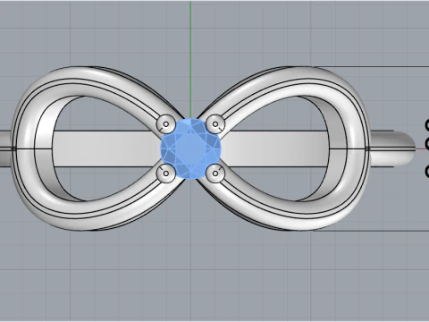 Infinity sign ring model 790 3D Print Model