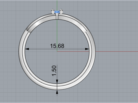 Infinity sign ring model 790 3D Print Model
