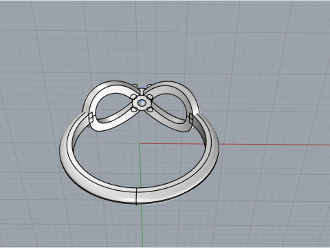 Infinity sign ring model 790 3D Print Model
