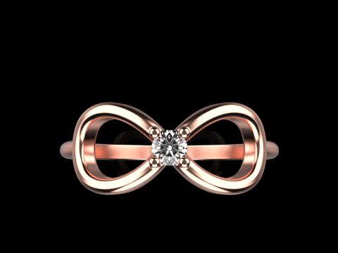 Infinity sign ring model 790 3D Print Model