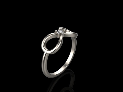 Infinity sign ring model 790 3D Print Model