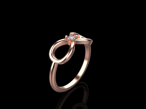 Infinity sign ring model 790 3D Print Model