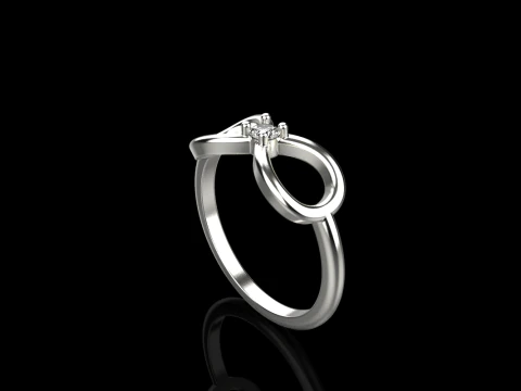 Infinity sign ring model 790 3D Print Model