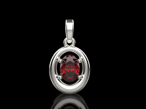 Ovaler Anh&auml;nger Modell 789 3D Druckmodell