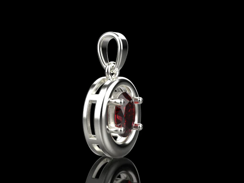 Oval pendant model 789 3D Print Model