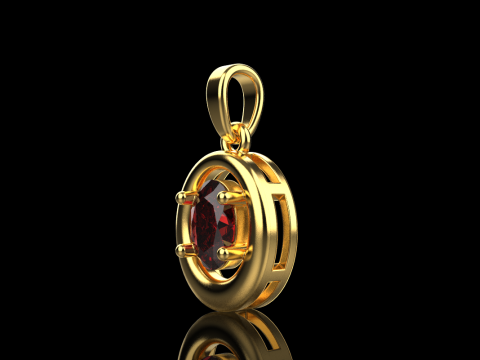 Oval pendant model 789 3D Print Model
