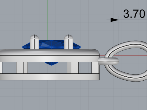 Oval pendant model 789 3D Print Model