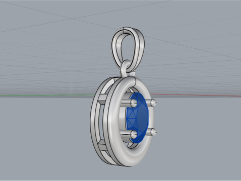 Oval pendant model 789 3D Print Model