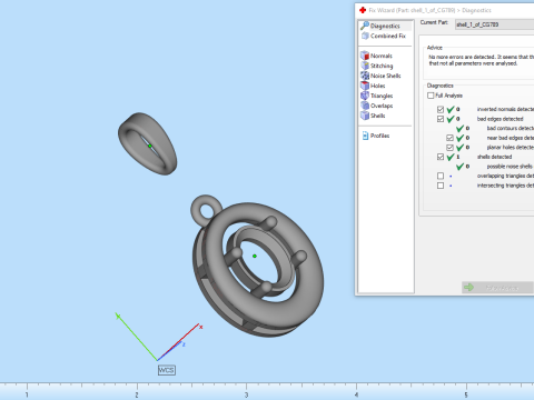 Oval pendant model 789 3D Print Model
