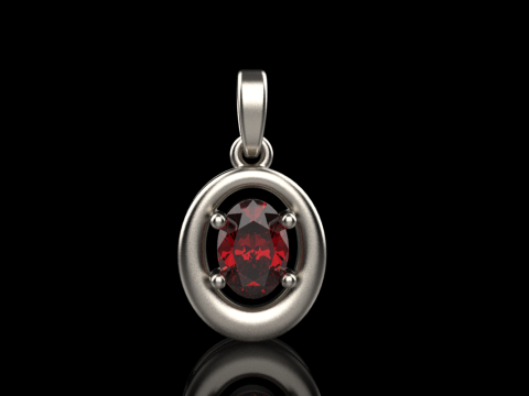 Oval pendant model 789 3D Print Model
