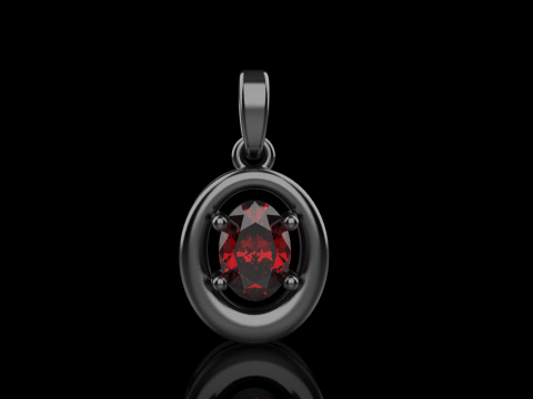 Oval pendant model 789 3D Print Model