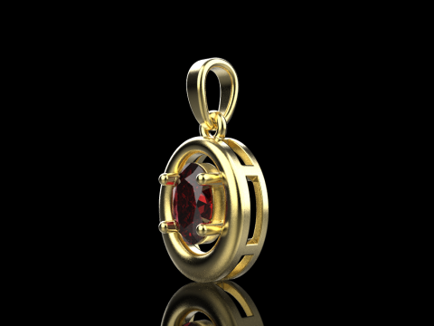 Oval pendant model 789 3D Print Model