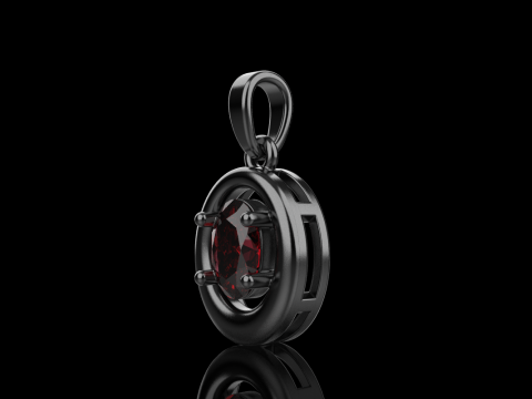Oval pendant model 789 3D Print Model