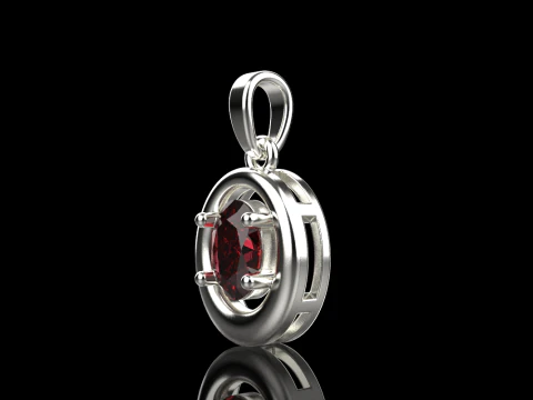 Oval pendant model 789 3D Print Model