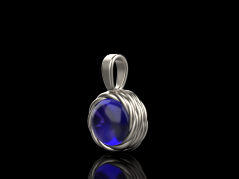 Round rope pendant model 787 3D Print Model