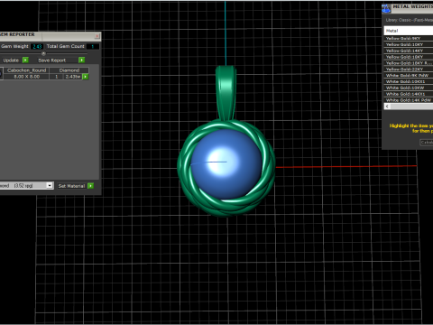 Round rope pendant model 787 3D Print Model