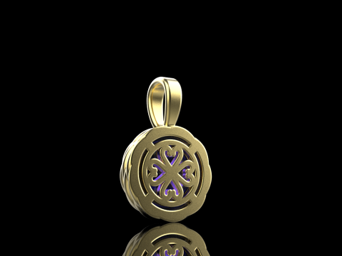 Round rope pendant model 787 3D Print Model