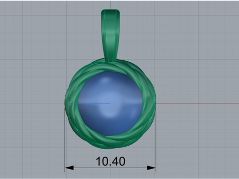 Round rope pendant model 787 3D Print Model