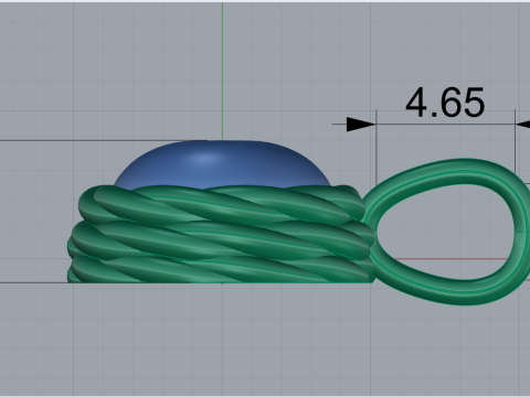 Round rope pendant model 787 3D Print Model