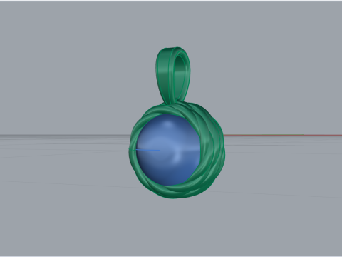 Round rope pendant model 787 3D Print Model