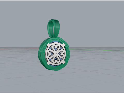 Round rope pendant model 787 3D Print Model