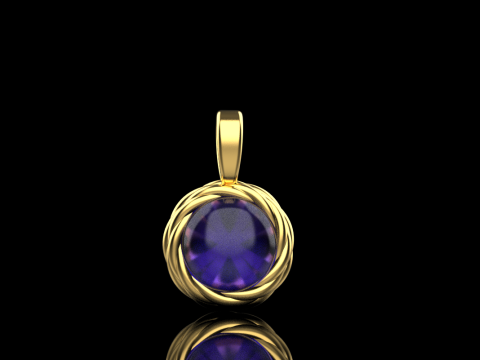 Round rope pendant model 787 3D Print Model