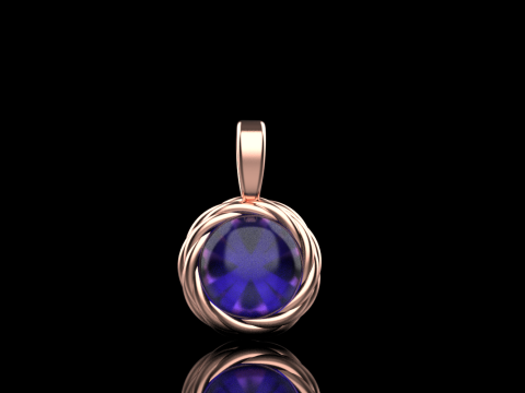 Round rope pendant model 787 3D Print Model