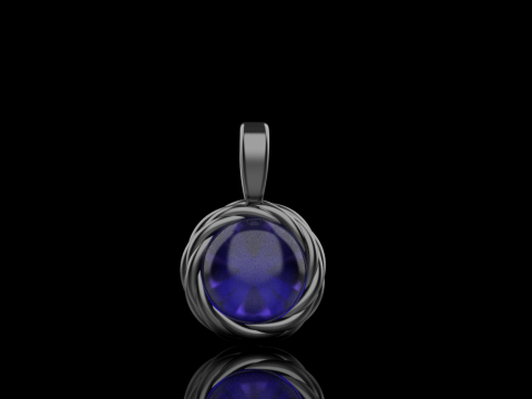 Round rope pendant model 787 3D Print Model