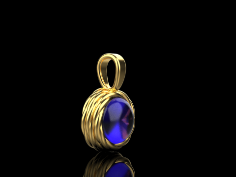 Round rope pendant model 787 3D Print Model