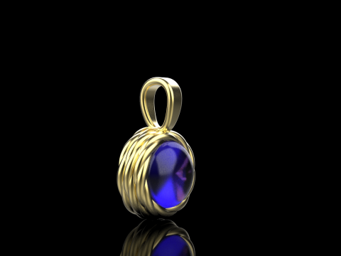 Round rope pendant model 787 3D Print Model