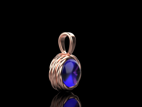 Round rope pendant model 787 3D Print Model