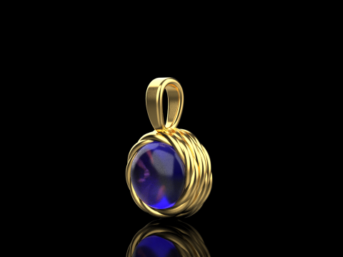 Round rope pendant model 787 3D Print Model