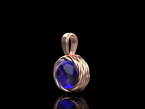 Round rope pendant model 787 3D Print Model