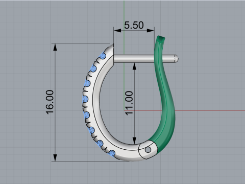 Earring model 786 3D Print Model