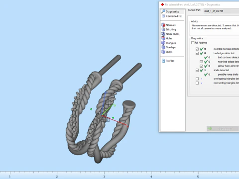 Stud rope earring model 785 3D Print Model