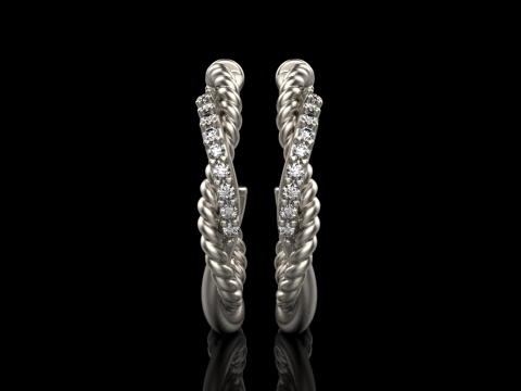 Stud rope earring model 785 3D Print Model