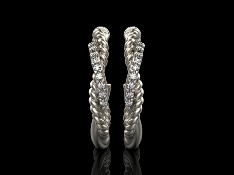 Stud rope earring model 785 3D Print Model