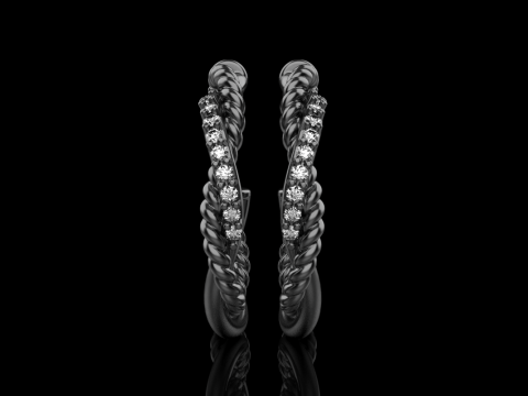 Stud rope earring model 785 3D Print Model