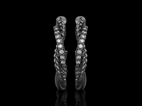 Stud rope earring model 785 3D Print Model