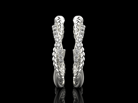 Stud rope earring model 785 3D Print Model