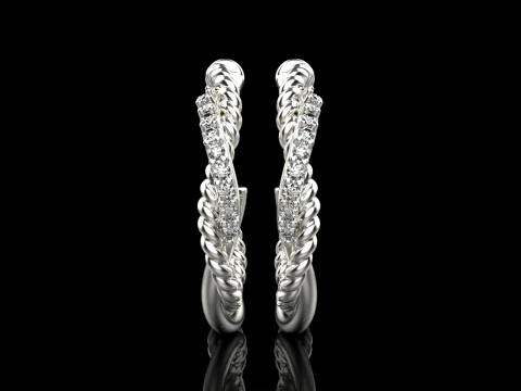 Stud rope earring model 785 3D Print Model