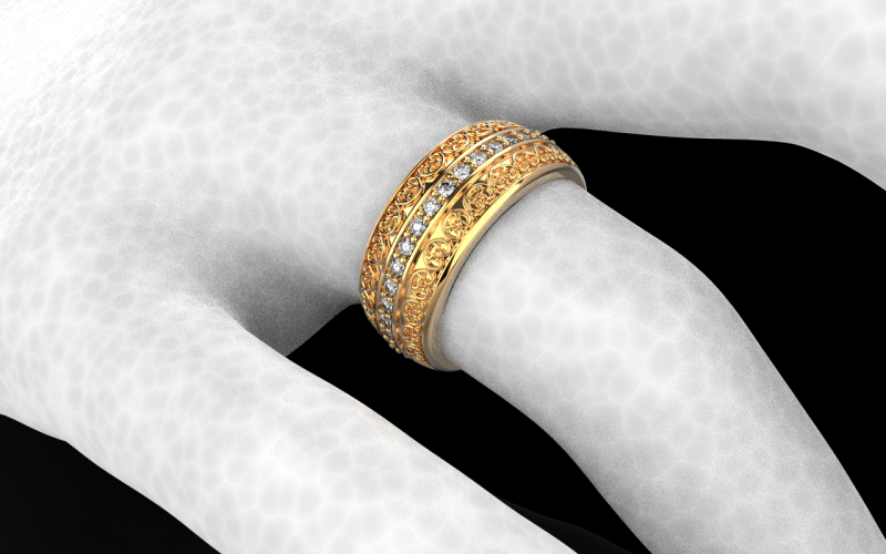 Cincin kawin model 784 Model Cetak 3D .c4d .max .obj .3ds .fbx .stl .blend