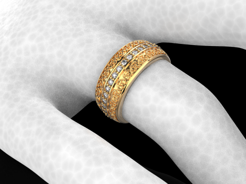 Eheringe Modell 784 3D Druckmodell