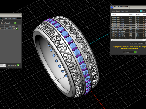 Cincin kawin model 784 Model Cetak 3D