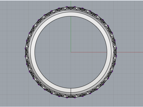 Cincin kawin model 784 Model Cetak 3D