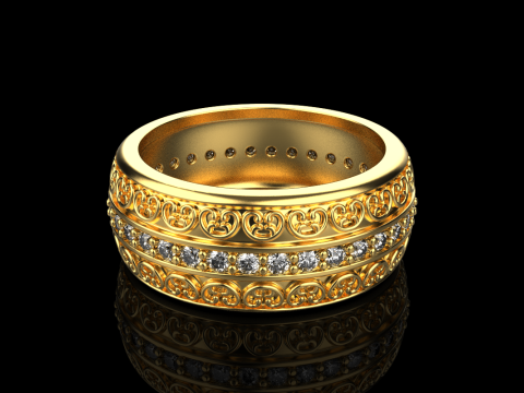 Cincin kawin model 784 Model Cetak 3D