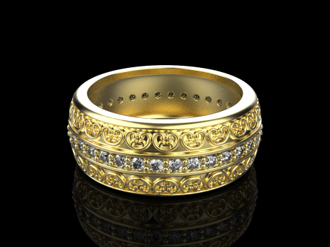 Cincin kawin model 784 Model Cetak 3D